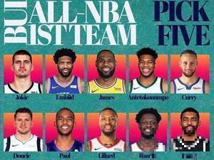 段冉预测NBA最佳一阵为约基奇库里东契奇字母哥兰德尔