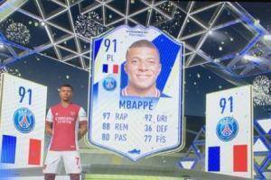 菲利克斯晒FIFA22开包成果：姆巴佩一张，身穿阿森纳球衣