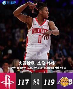 【今日菜鸟观察】格林24分2板5助险逆转湖人 CC三分9中0仅得6分