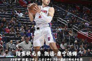 【今日菜鸟观察】尤特赛文8分13板 CC7分9板8助5失误
