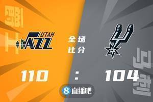 ?克拉克森23+8 怀特21+8 爵士击败马刺迎4连胜
